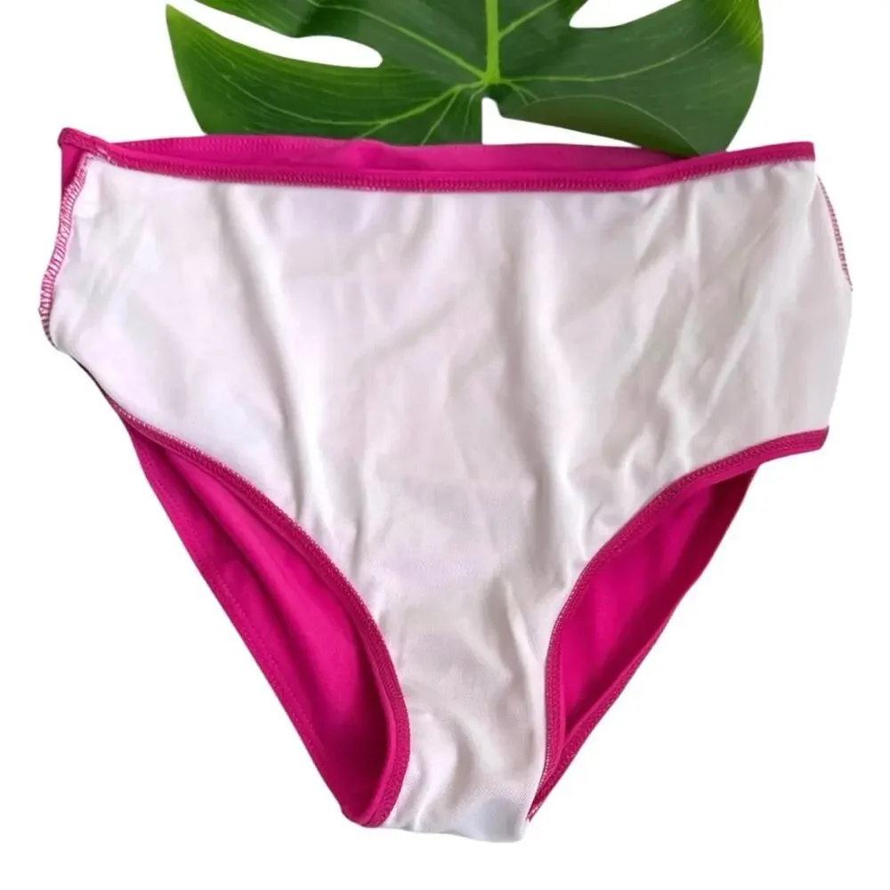 Magenta Bikini Vibrant 2 Pc High Cut Bikini Size Medium
